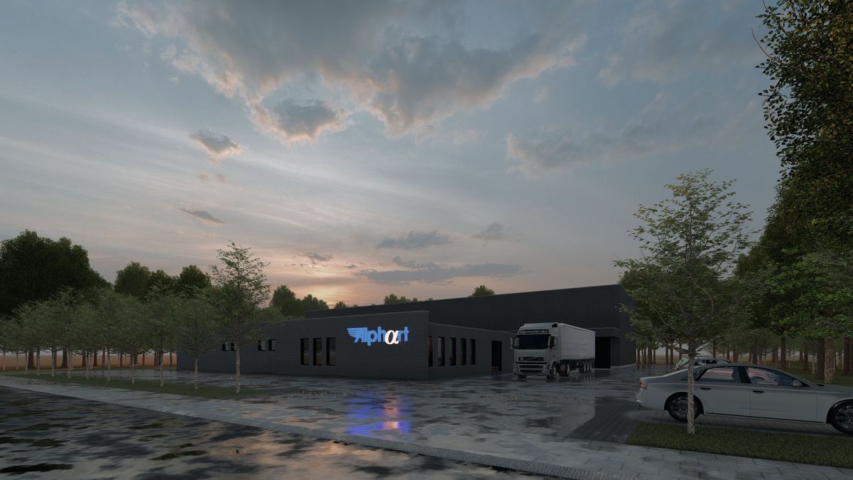 Architekturvisualisierung einer Lager- und Produktionshalle in Niedersachsen