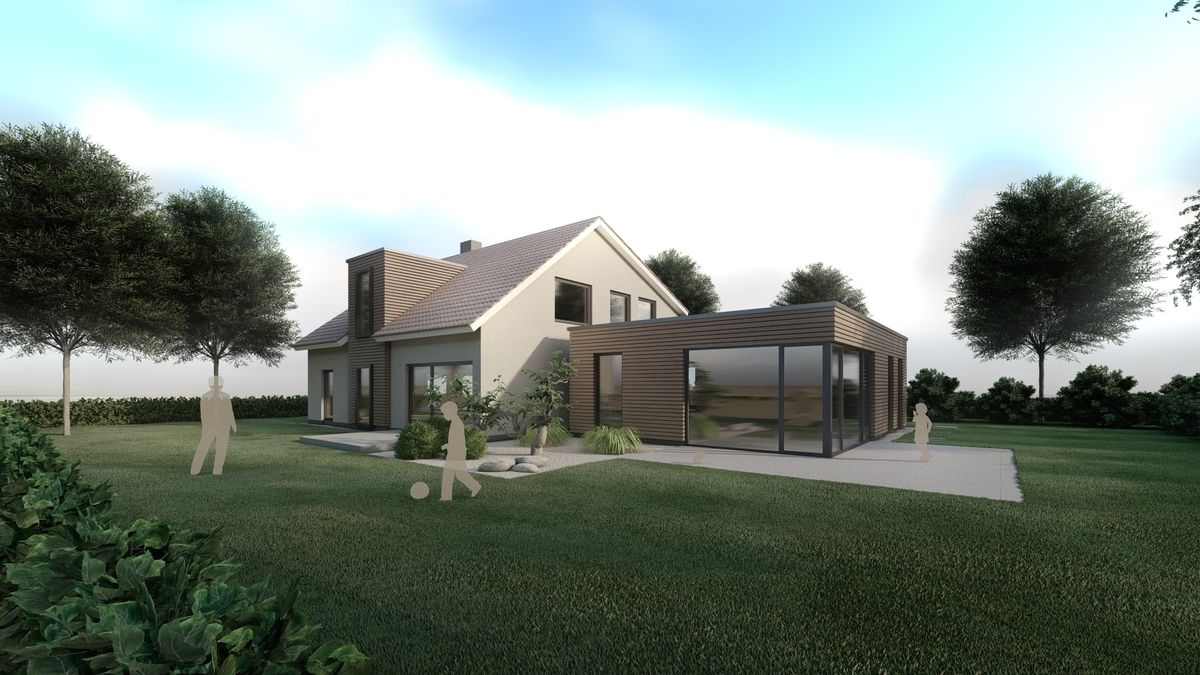 Architekturvisualisierung eines Einfamilienhauses in Halle (Westf.)