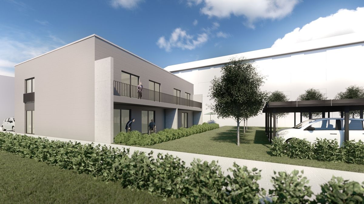 Architekturvisualisierung vom vom betreuten Wohnen in Bielefeld